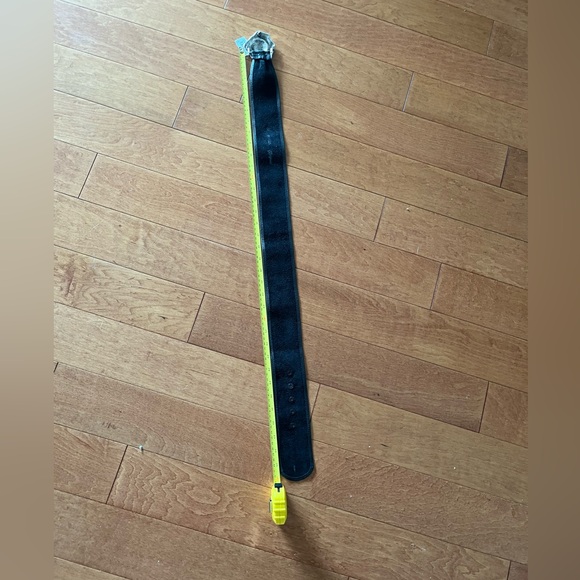 Brighton black leather belt with silver rose - Picture 15 of 15